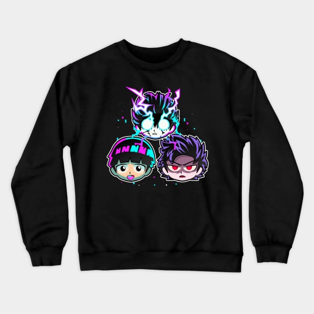 MobPsycho100 Crewneck Sweatshirt by lolo_aburto